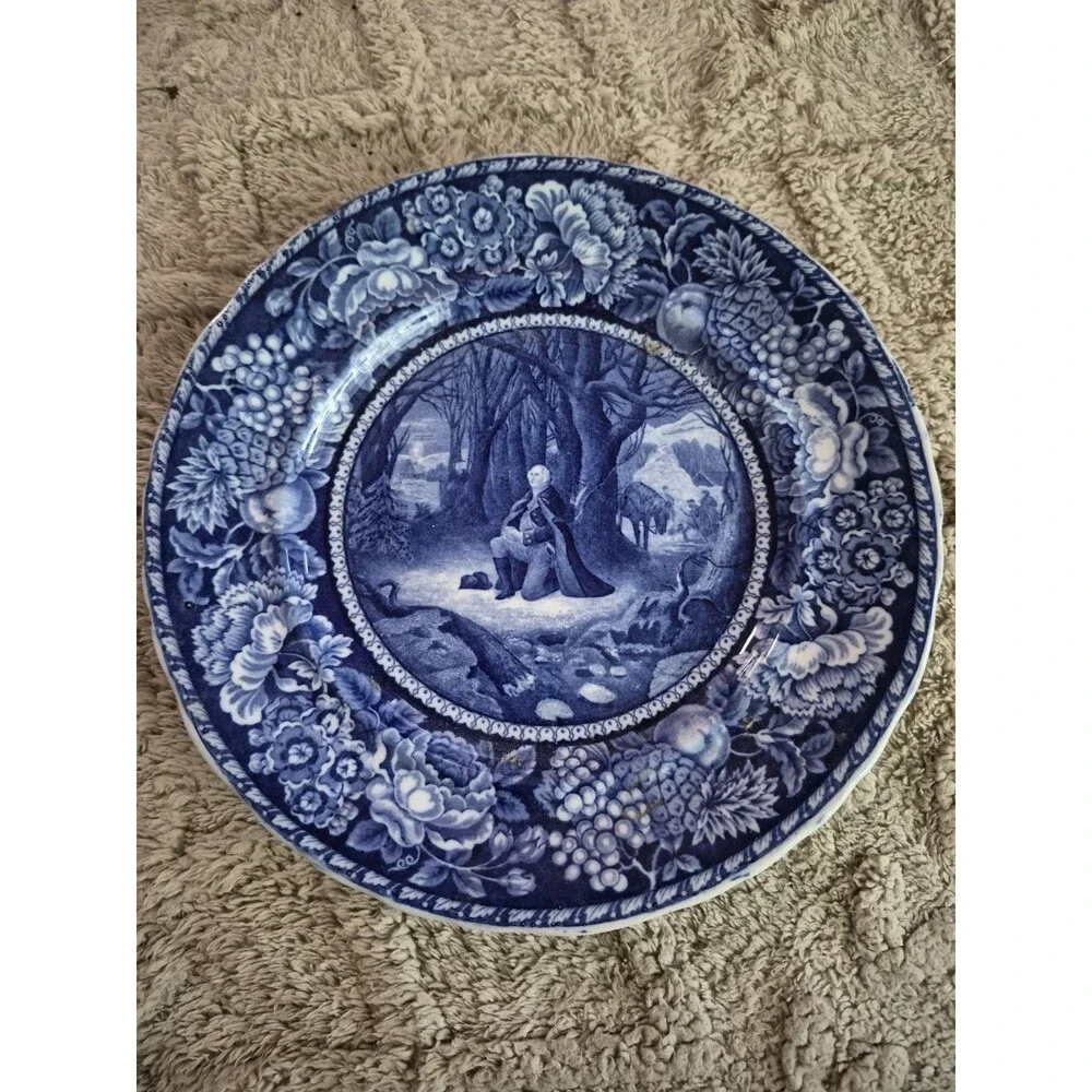 Staffordshire England Plate Washington's Prayer At Valley Forge 10